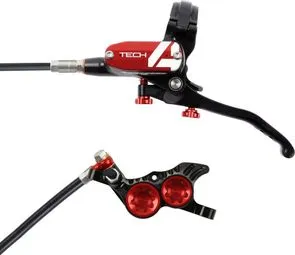 Hope Tech 4 V4 Disc Break - Back Black / Red Standardschlauch Expressversand