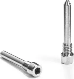 Ausverkauf M4 x 23 mm Titanium Bremsbelag-Achsenschrauben für Shimano absoluteBLACK Bremse Grau