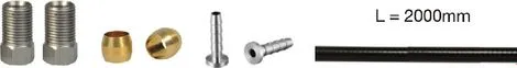 Schlauchset mit Elvedes Fittings 2000m für Shimano Black Heißes Angebot