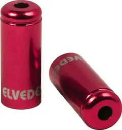 Elvedes Aluminium Bremsgehäuse Endkappen 5,0 mm Rot x10 Expressversand
