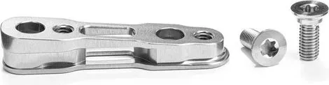 Markenware Titan-Adapter für Shimano Flat Mount 160 mm Hinterradbremssattel absoluteBLACK Grau