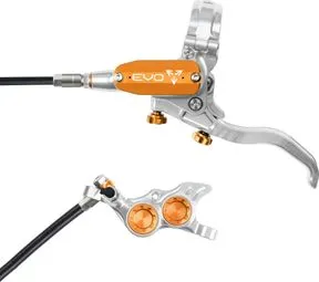 Hope Tech4 EVO TR4 Vorderradbremse Silber / Orange Standardschlauch Letzte Chance