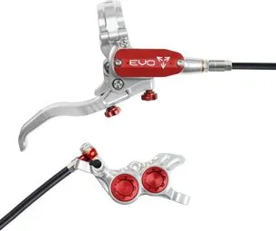 Hope Tech4 EVO GR4 Hinterradbremse Silber / Rot Standardschlauch Sichere Zahlung