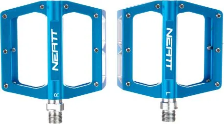 Paar Neatt Attack V2 8 Pin Flat Pedale Blau Garantierte Lieferung