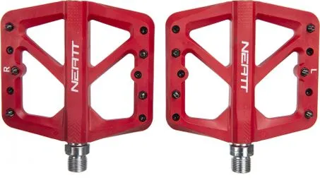 Top-Seller Paar Neatt Composite 5-Pin Flat Pedale Rot