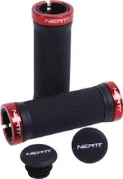 Geprüft Paar Neatt Race Small 95mm Lenkergriffe Schwarz / Rot