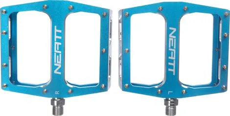 Kracherpreis Paar Neatt Attack V2 XL 11 Pin Flat Pedale Blau