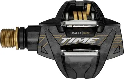 Jetzt Bestellen Automatisches Pedalpaar Time XC 12 Axe Titanium Carbon/Gold + ATAC Schuhplatten 13°/17° C1