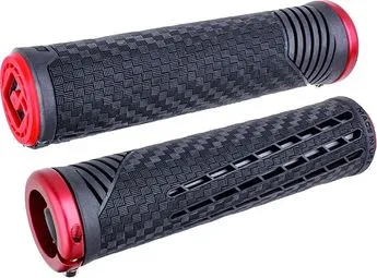 Billig Ein Paar ODI CF V2.1 Lenkergriffe Schwarz Rot