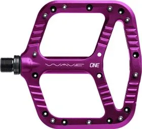 Ein Paar OneUp Wave Violet Flat Pedals Highlight