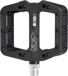 Paar flache Pedale SB3 Kroma Composite Schwarz Mega-Angebot