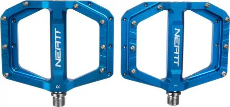 Paar flache Pedale Neatt Oxygen V2 8 Pins Blau Schneller Versand
