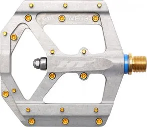 Schnäppchen HT Components ME03T EVO+ Flat Pedal Paar Silber