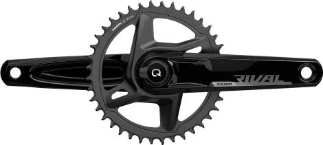 Sram Rival AXS DUB Breite 40 Zähne 1x12V Leistungsmesser Quarq Kurbelgarnitur (ohne Box) Schwarz Mega-Angebot