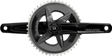 Sram Rival AXS DUB 46-33 Zähne 2x12V Quarq Power Meter Kurbelgarnitur (ohne Box) Schwarz Solange Der Vorrat Reicht