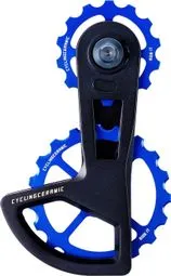 CyclingCeramic OSPW Race Umwerfer Käfig 14/19T für Shimano Ultegra / Ultegra Di2 und Dura-Ace / Dura-Ace Di2 11/12S Umwerfer Blau Highlight