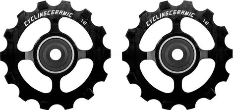 CyclingCeramic Narrow 14T Pulley Wheels für Sram Rival/Force/Red AXS/XPLR 12S Umwerfer Schwarz Markenware