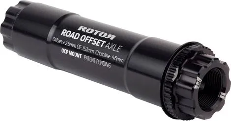 Begrenztes Angebot ROTOR ALDHU Offset + 25mm Kurbeln Achse Schwarz