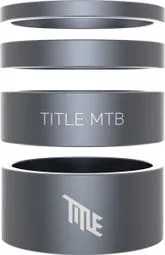 Direktkauf Aluminium-Steuersatz-Distanzstück-Set Title 1 1/8″ Grau