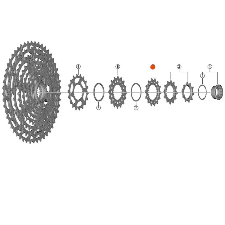 Kostenloser Versand Shimano Ritzel für CS-M8100 14T.